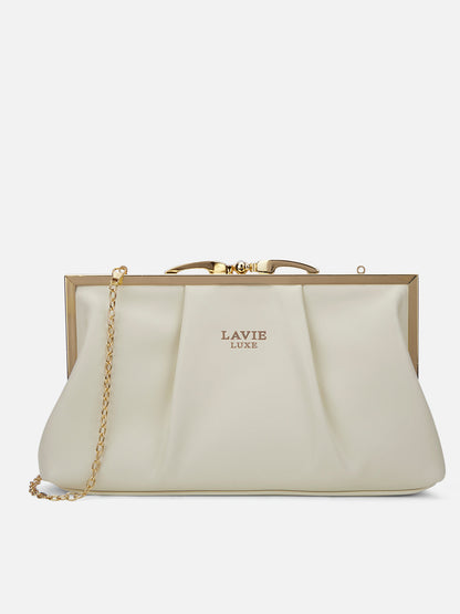Lavie Luxe Pleato 2-Compartment Frame Medium Sling Bag