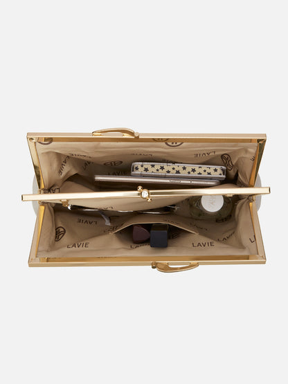 Lavie Luxe Pleato 2-Compartment Frame Medium Sling Bag