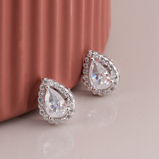 Palmonas Sparkling Teardrop 925 Sterling Silver Earrings