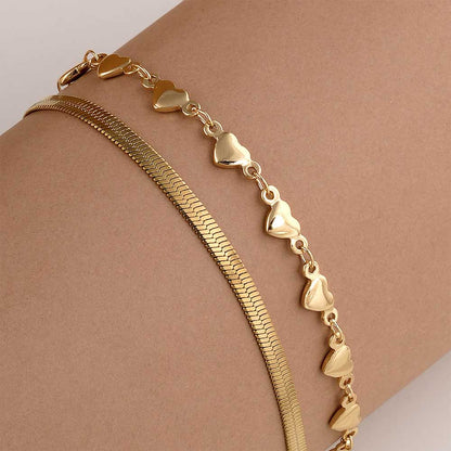 Palmonas Love Heart Chain Bracelet