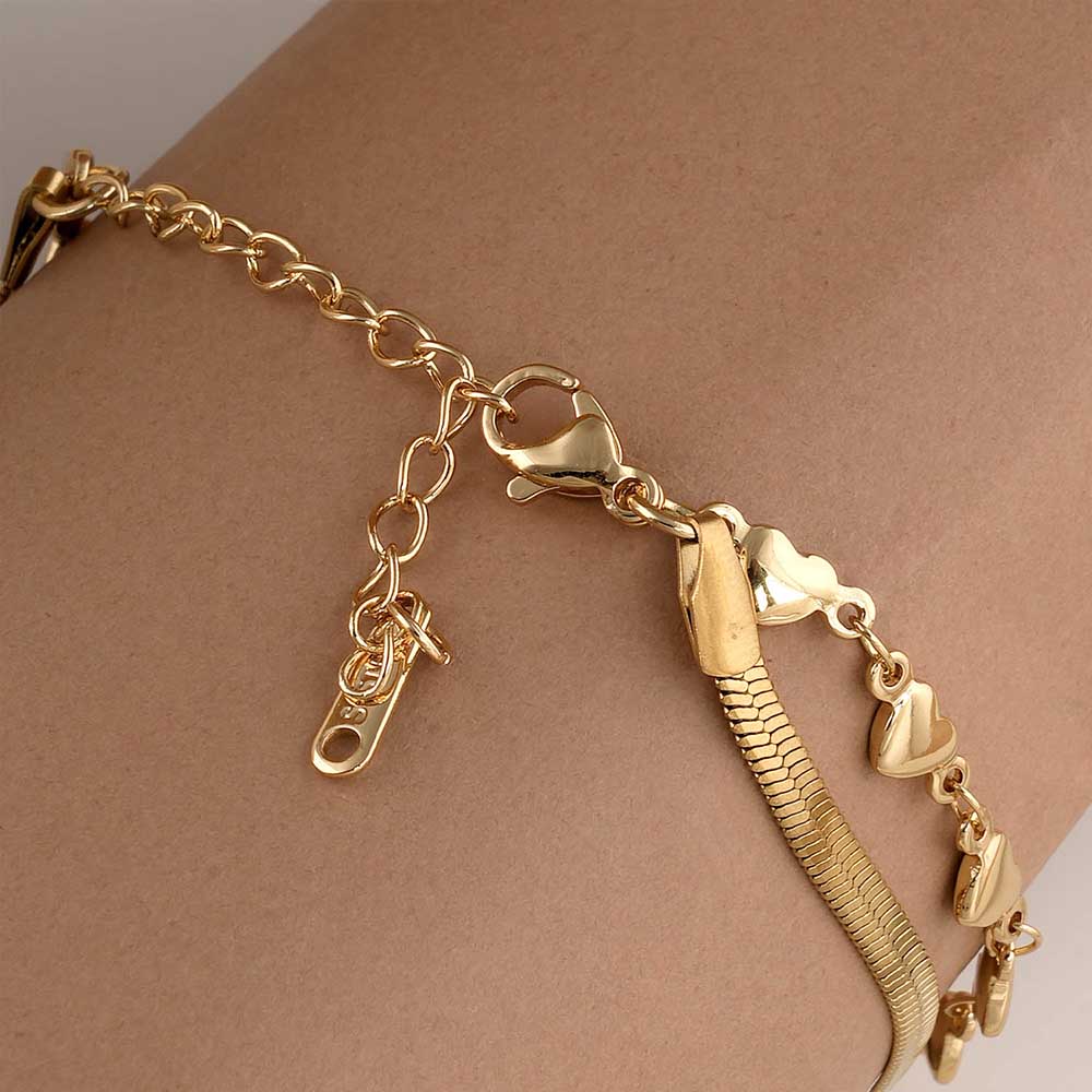 Palmonas Love Heart Chain Bracelet