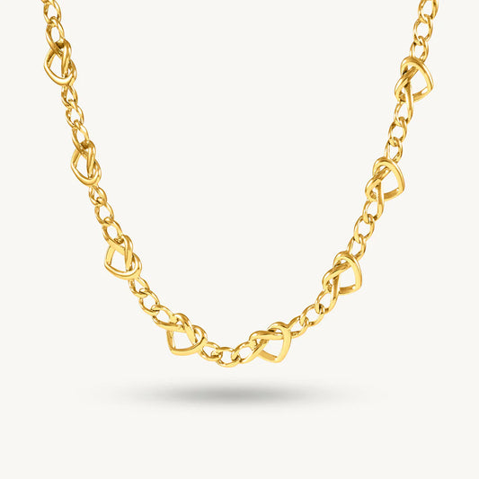 Palmonas Linked Hearts Chain Necklace