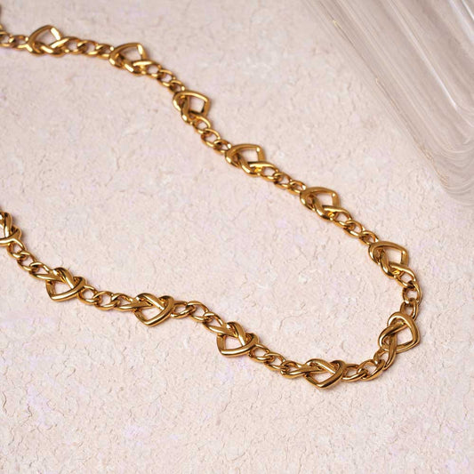 Palmonas Linked Hearts Chain Necklace