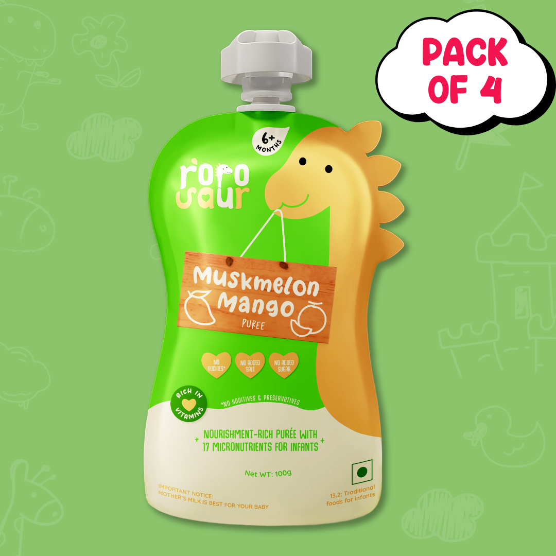 Rorosaur Muskmelon Mango Baby Puree
