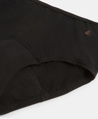 Jockey  Cotton Period Panty with Leak Proof Inner Absorbent Layer | Black