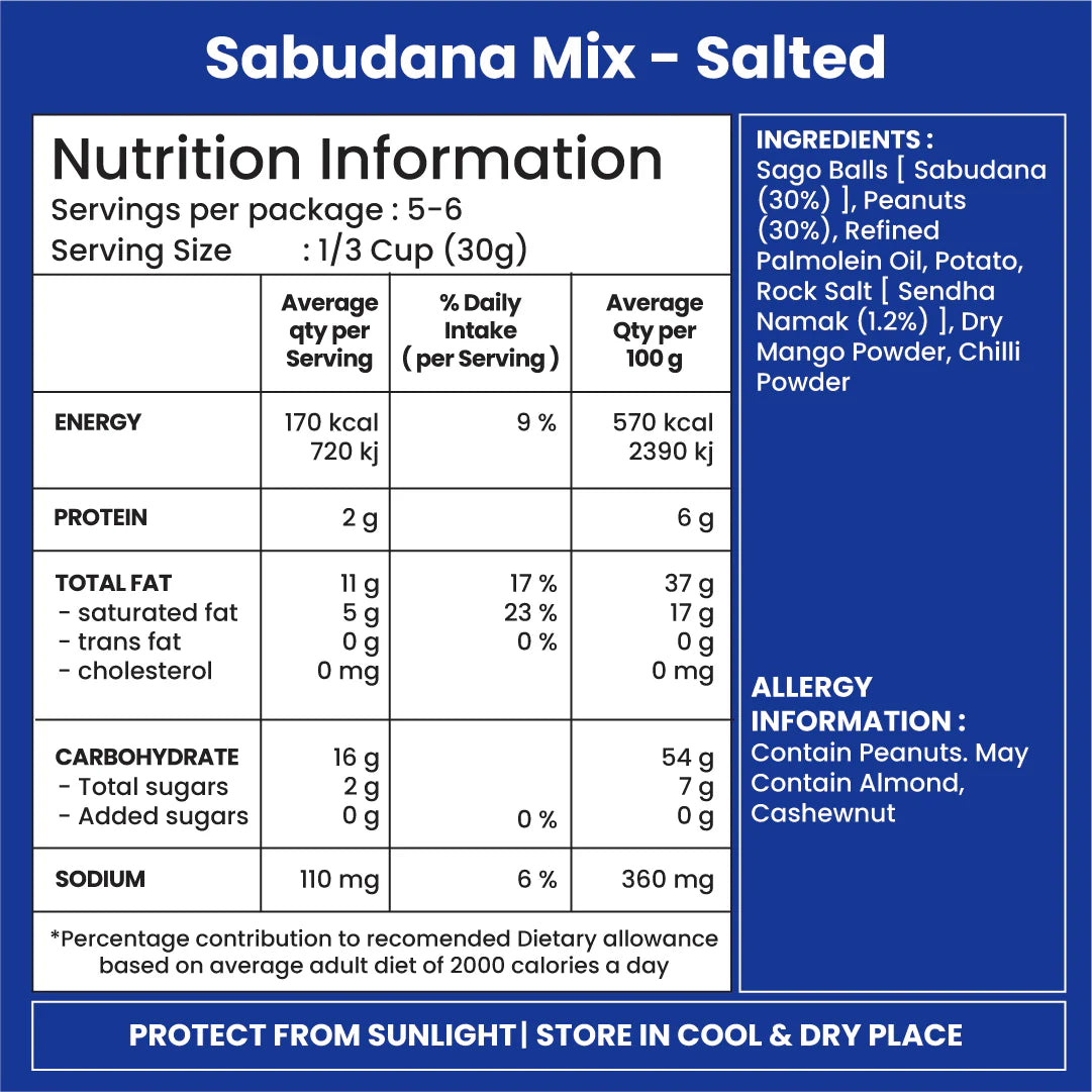 Jabsons Foods Salted Sabudana Mix