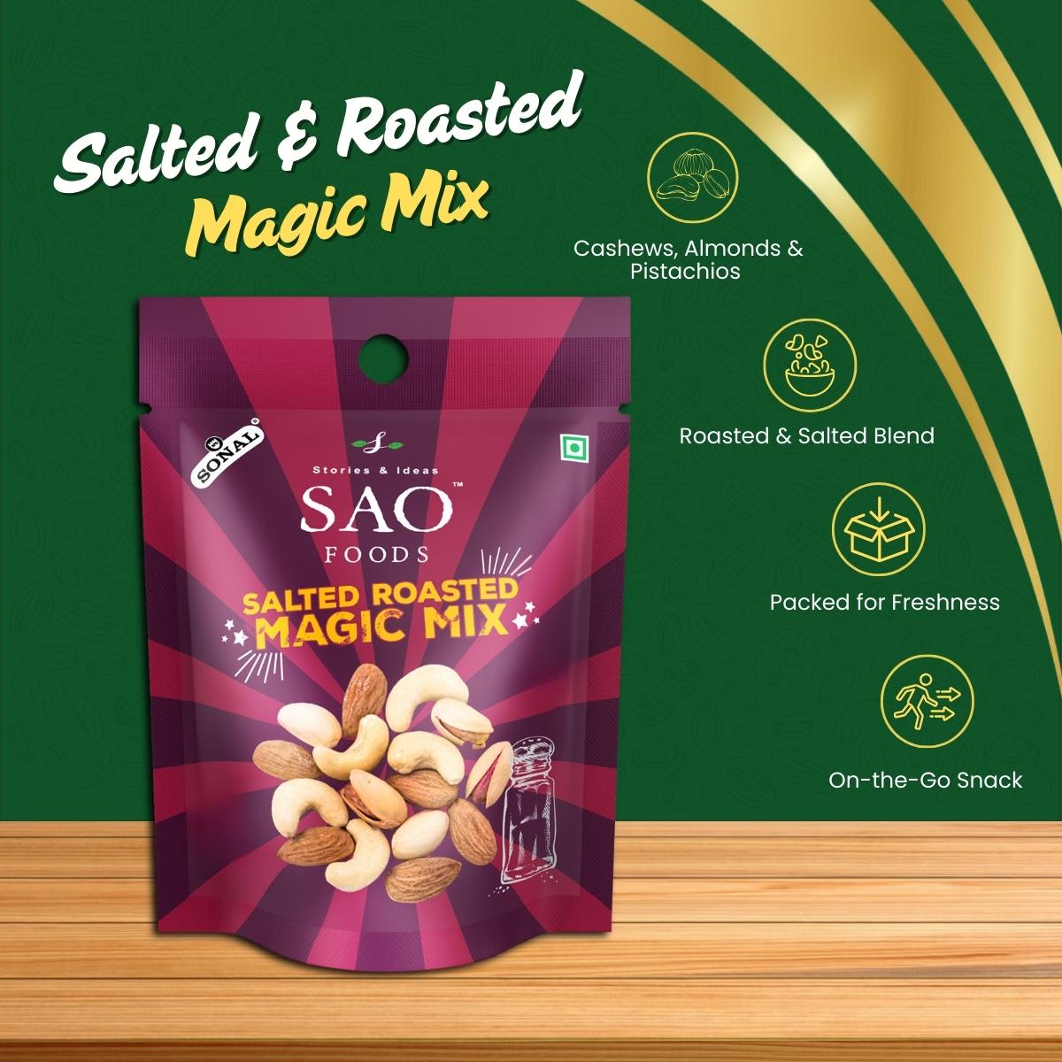 SAO Foods Salted Roasted Mixed Nuts 110gm