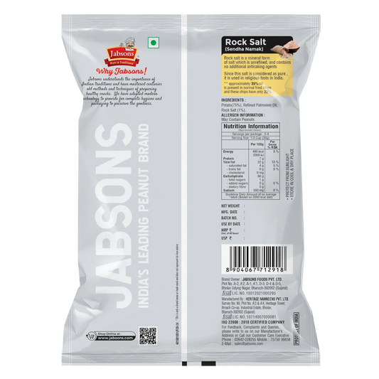 Jabsons Foods Salted Sundried Potato Chips