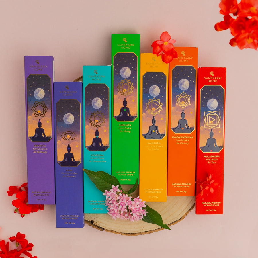 Samskara Home Chakra Incense Sticks Box (Set of 7)