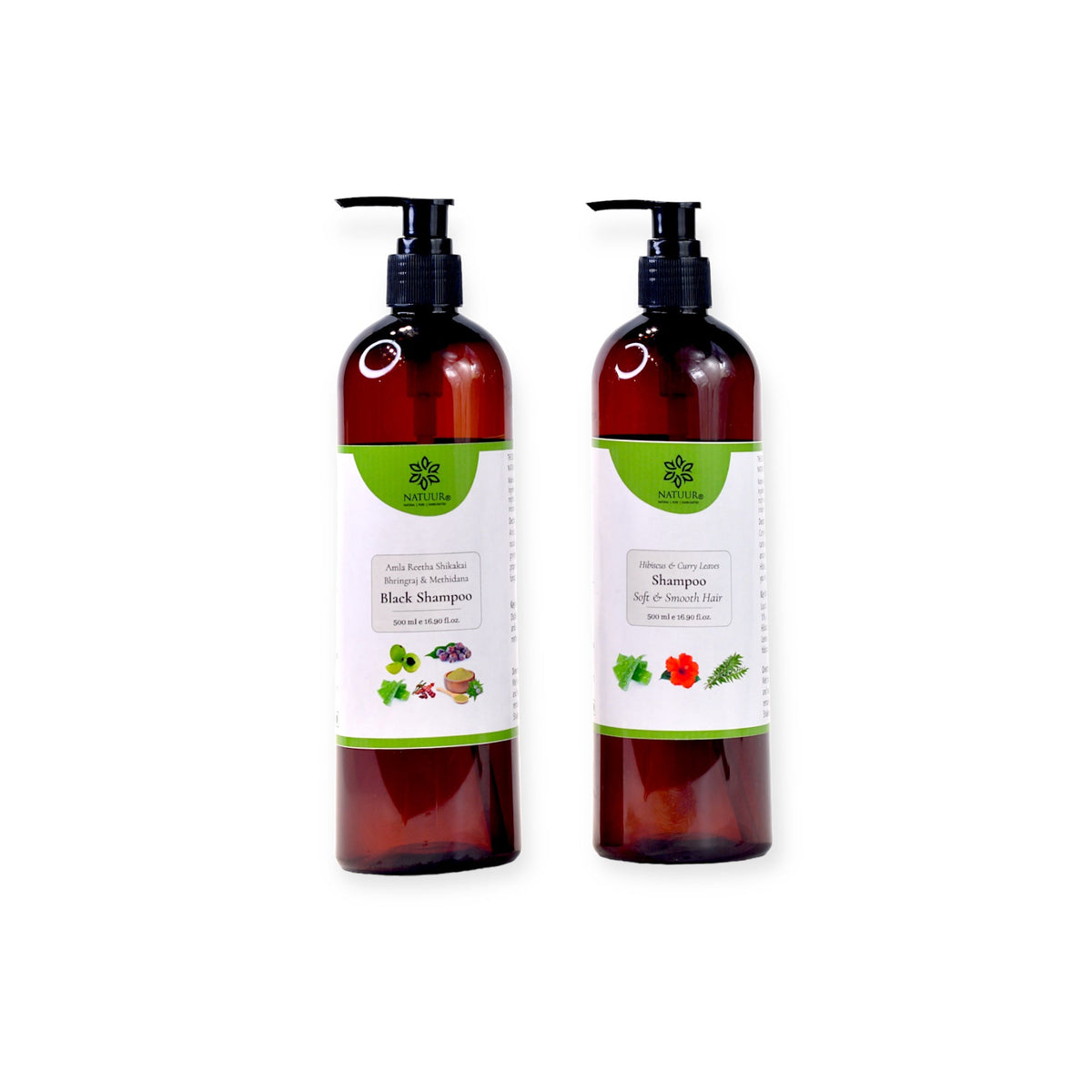 Natuur Shampoo Black Shampoo, Aloe Hibiscus Curry leaves