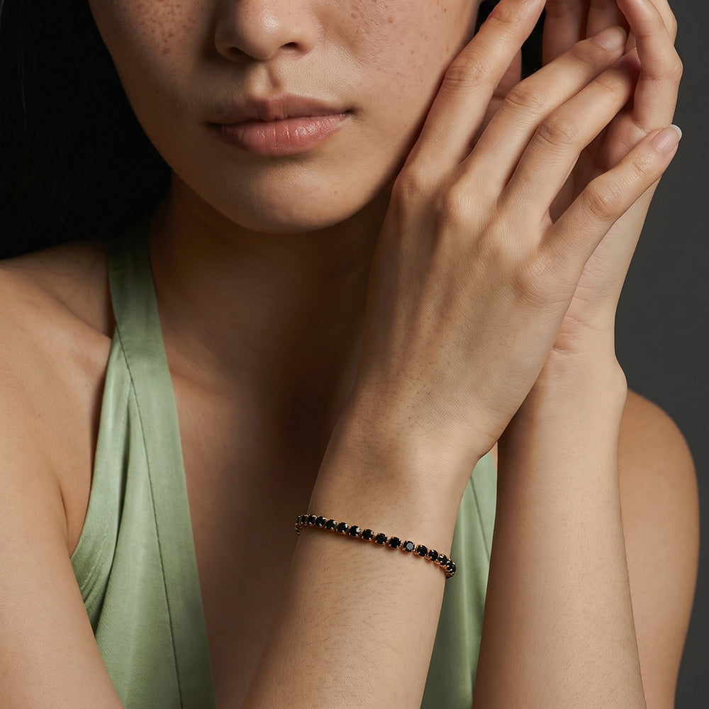 Palmonas Black Tennis Bracelet
