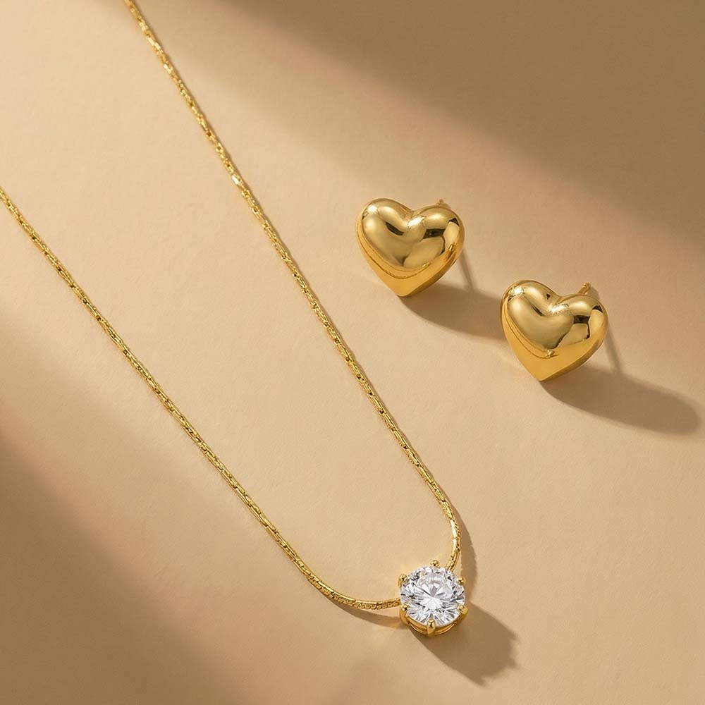 Palmonas Crystal and Cupid Heart Jewellery Set – PUSHMYCART