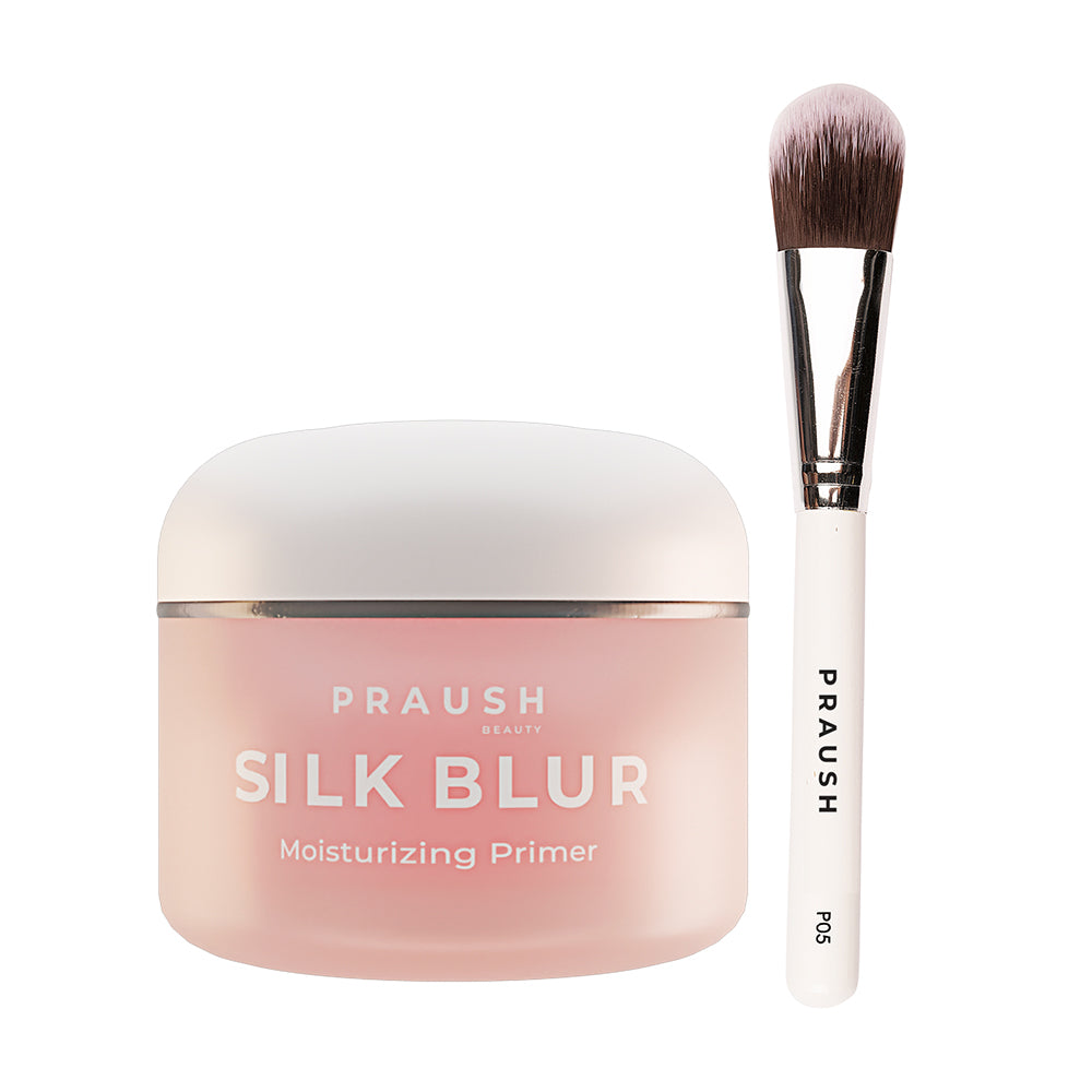 Praush Moisturizing primer & Applicator, P05 - Flat Foundation Application Brush