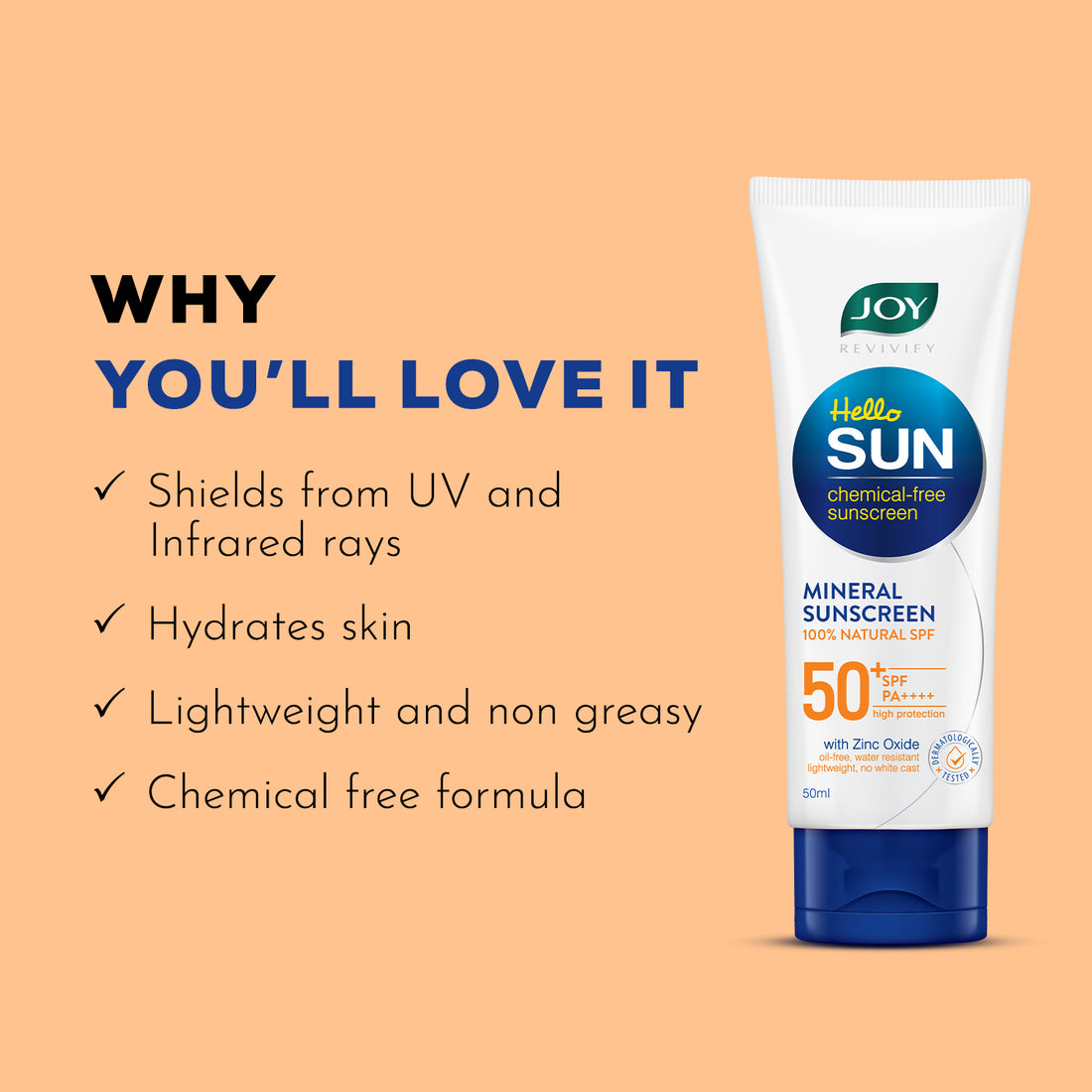 Chemical-Free Mineral Sunscreen SPF 50 PA++++