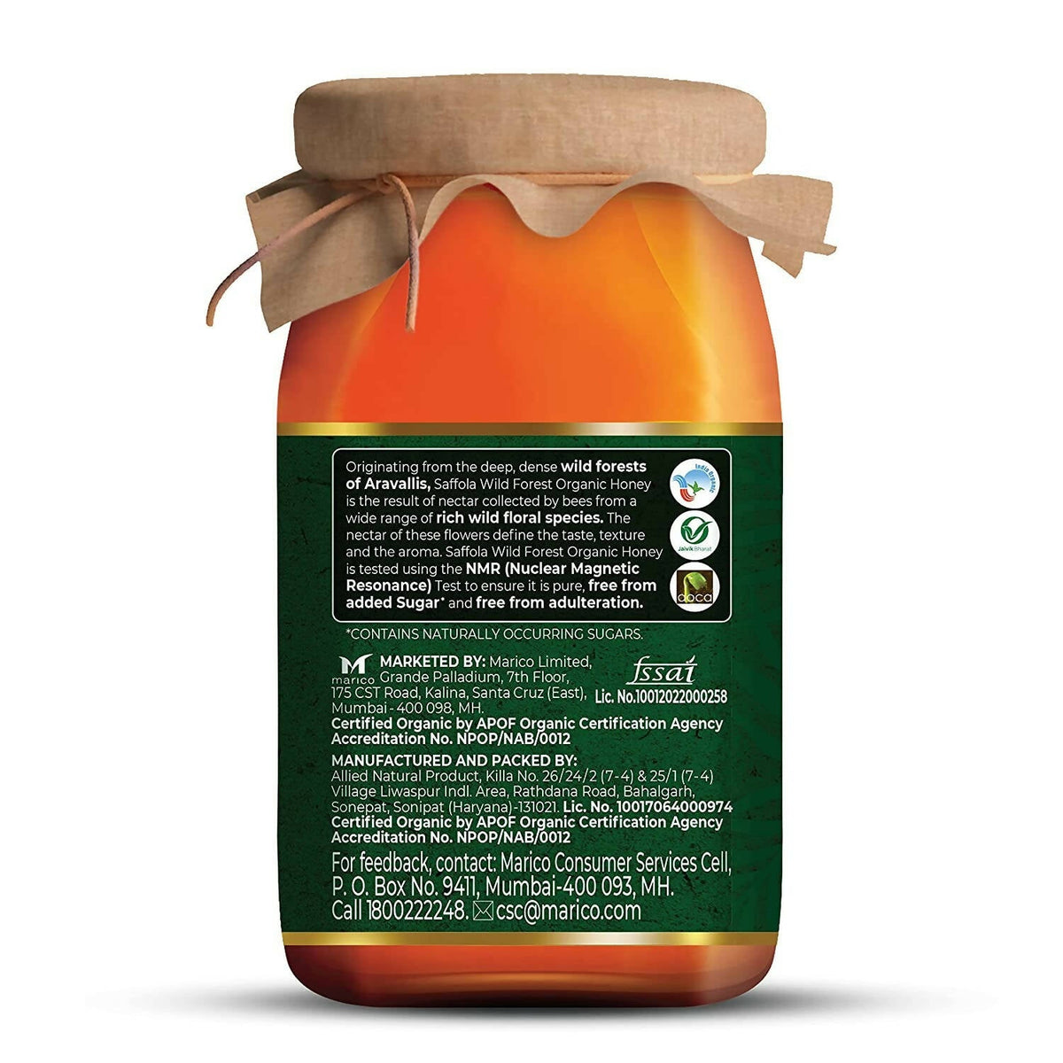 Saffola Organic Wild Forest Honey
