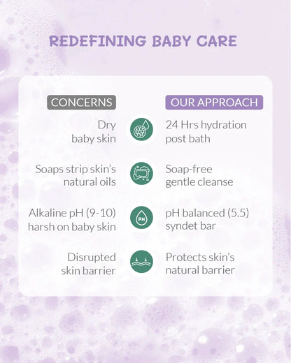 baby bathing bar packaging on a white background