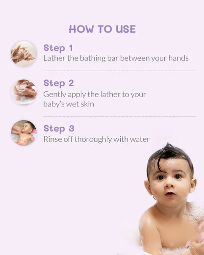 baby bathing bar packaging on a white background