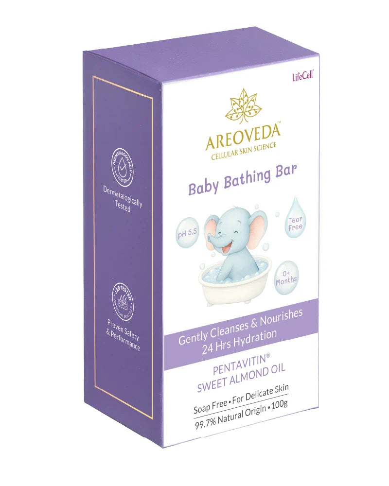 baby bathing bar packaging on a white background
