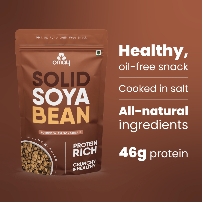 Omay Foods Solid Soyabean - Protein Rich - 400 gms Pouch (2 units)