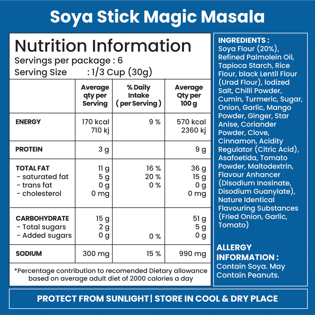 Jabsons Foods Magic Masala Soya Sticks