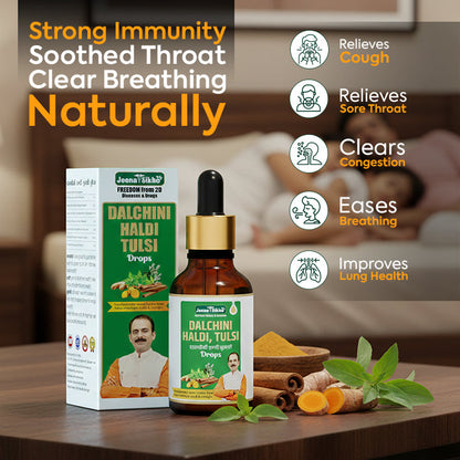 Jeena Sikho Dalchini Haldi Tulsi Drops