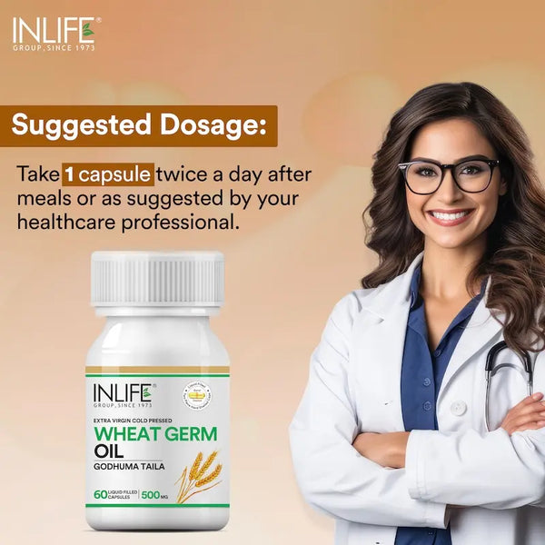 Inlife Wheat Germ Oil Supplement 500 Mg