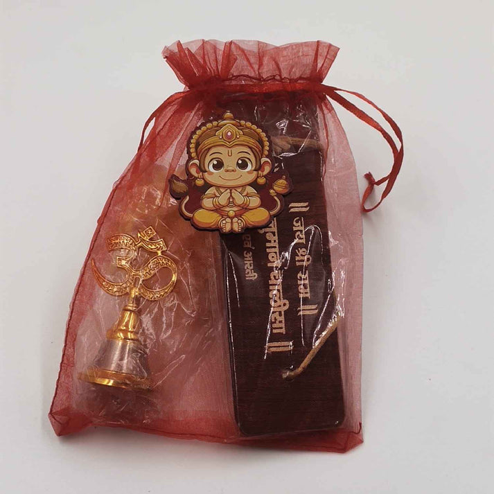 Chaukhat Sunderkand Path Hamper with Hanuman Chalisa & Om Bell