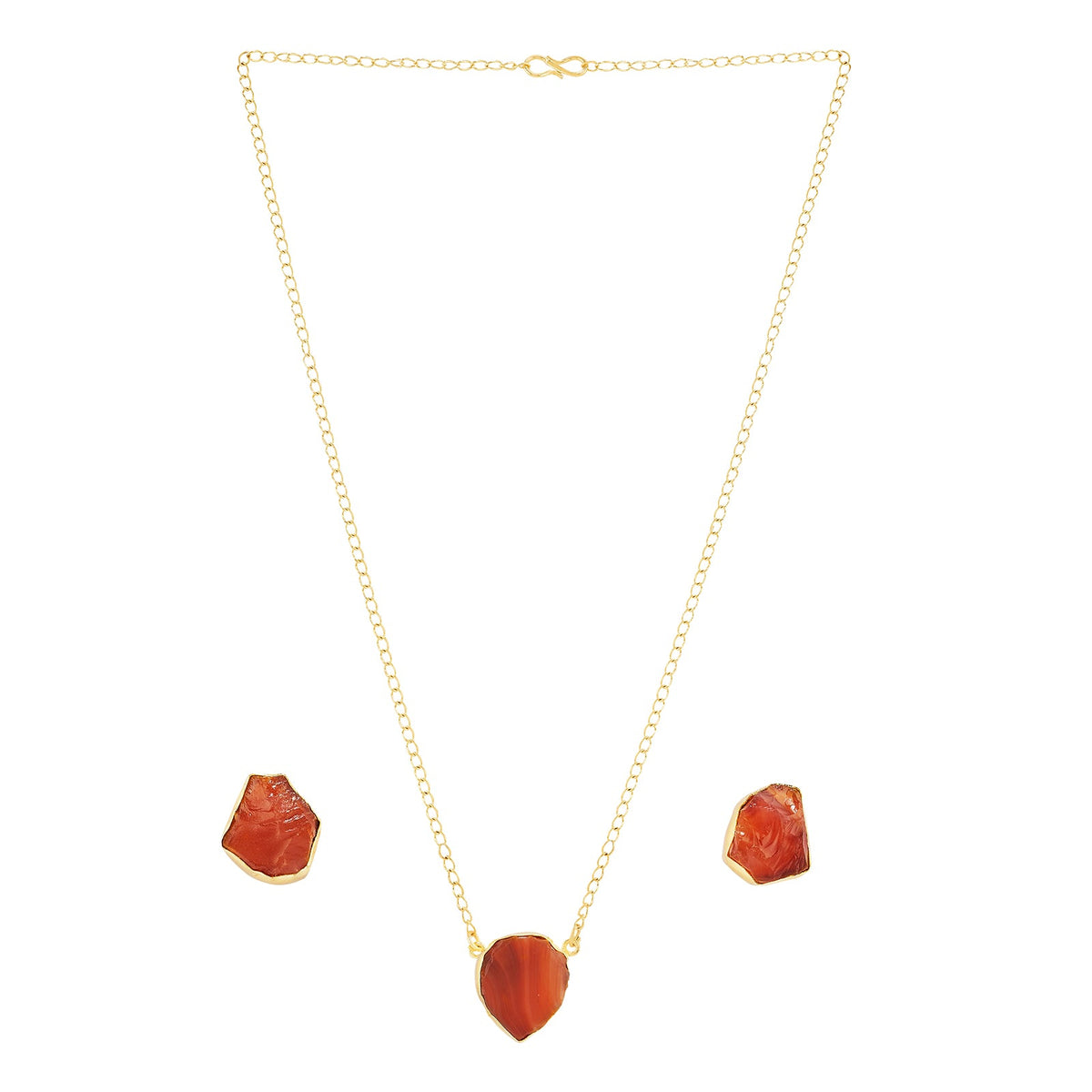 Joker and Witch Soléa Orange Natural Stone Necklace Set