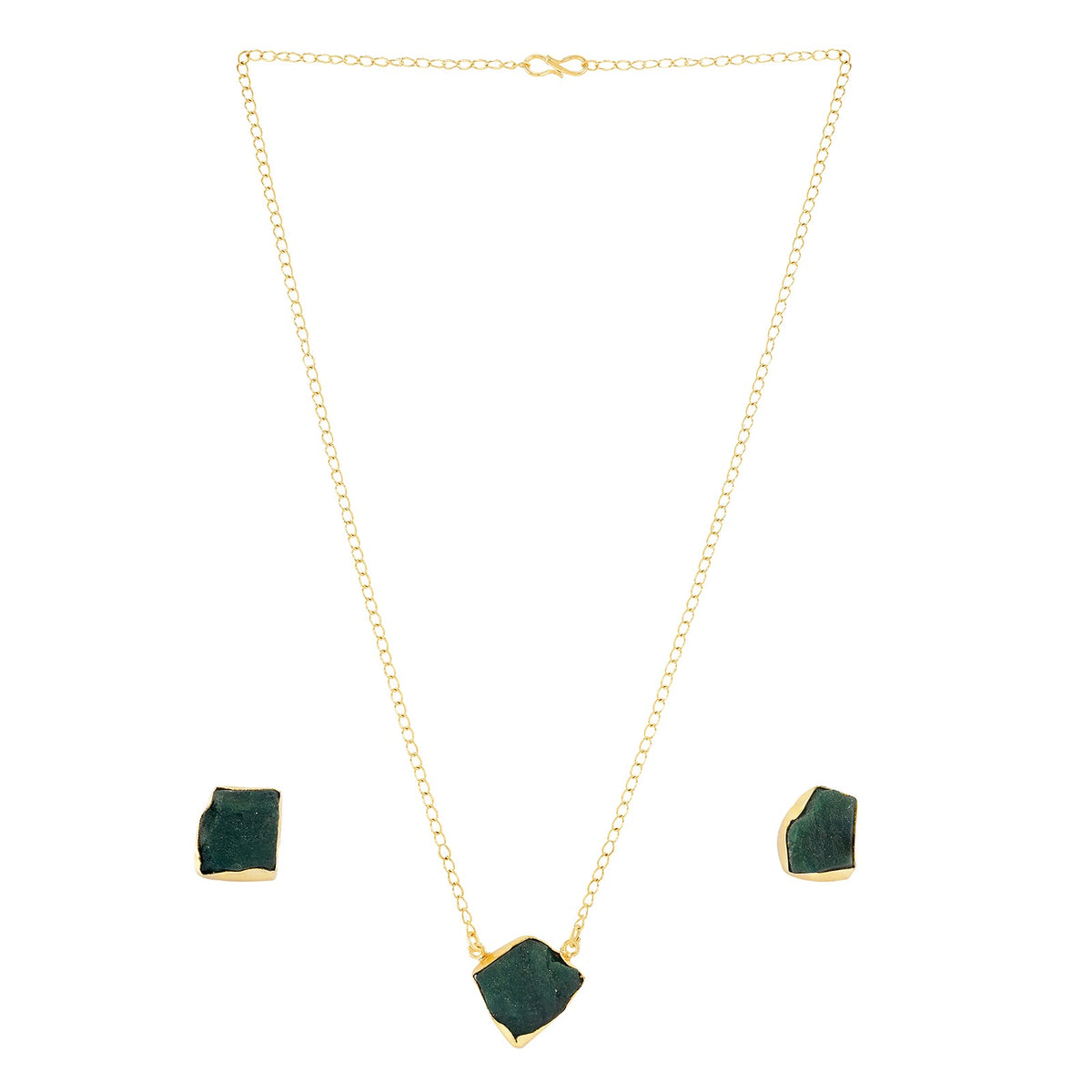 Joker and Witch Soléa Dark Green Natural Stone Necklace Set