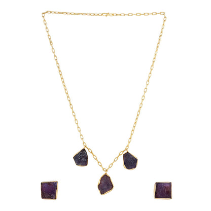 Joker and Witch Soléa Purple Trio Natural Stone Necklace Set