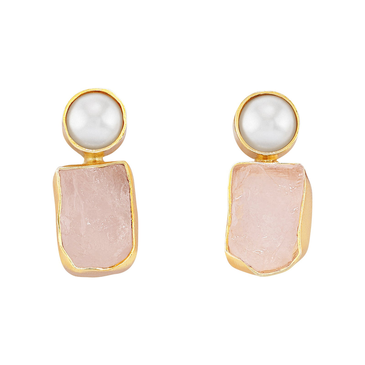 Joker and Witch Soléa Pearl Pink Natural Stone Earrings