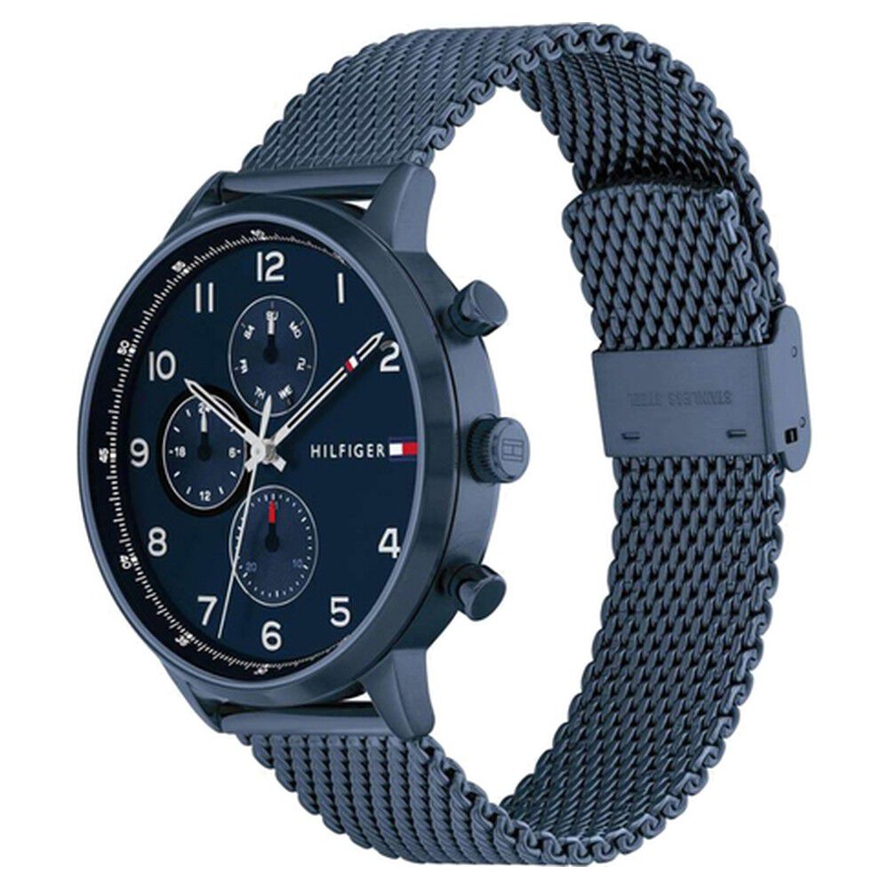 Tommy Hilfiger Quartz Multifunction Blue Dial Stainless Steel Strap Watch for Men