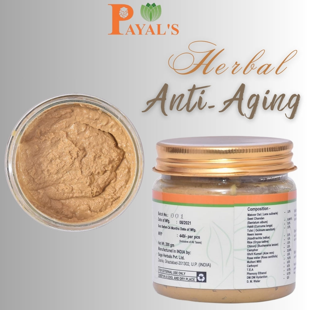 Payal's Herbal Antiaging Facepack For Men And Woomen (200g)