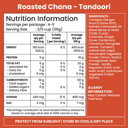 Jabsons Foods Tandoori Roasted Chana