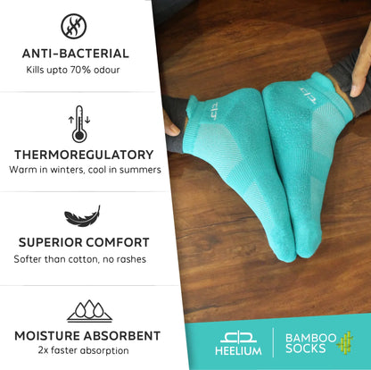 Heelium Bamboo Women Ankle Socks - 3 Pairs