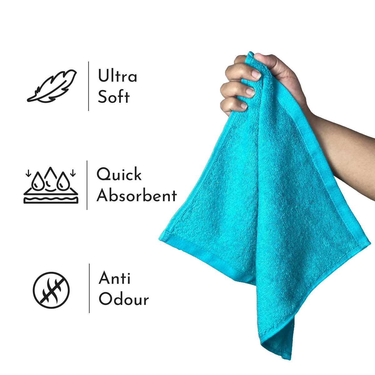 Heelium Bamboo Face Towels - Set of 3