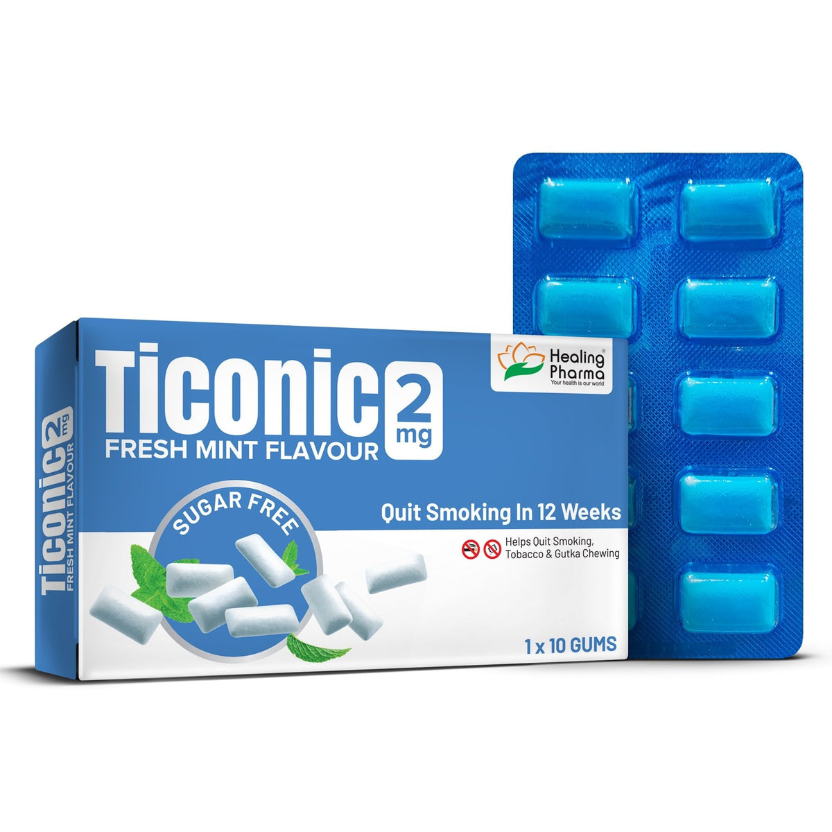 Healing Pharma Ticonic Nicotine Polacrilex Chewing Gums