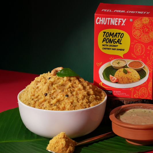 Chutnefy Tomato Pongal Pack [with Coconut Chutney & Sambar]