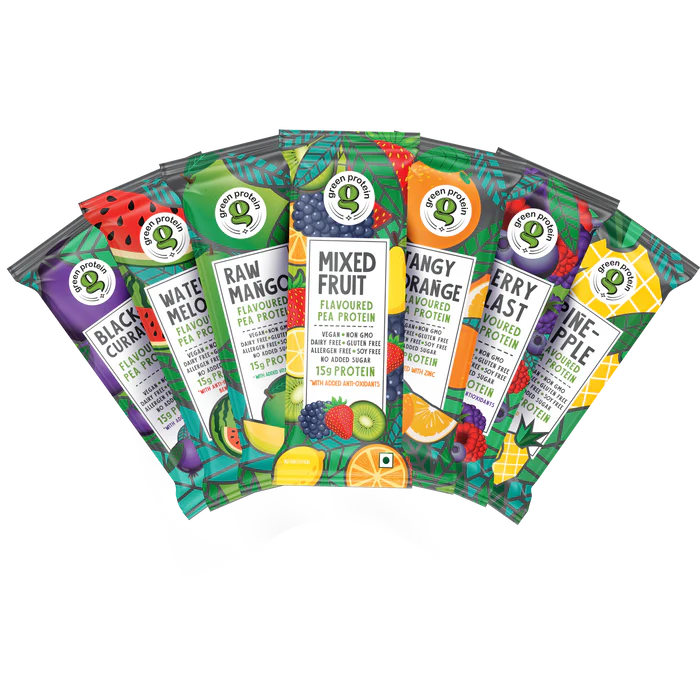 Green Protein Pea Protein Isolate Powder Dairy | 6 Flavors - PUSHMYCART