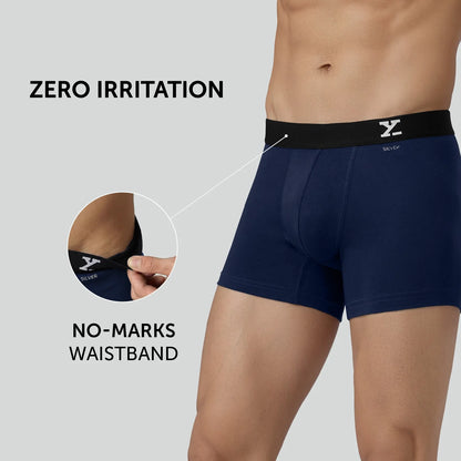 XYXX Aero Silver Cotton Trunks Midnight Blue - view 5