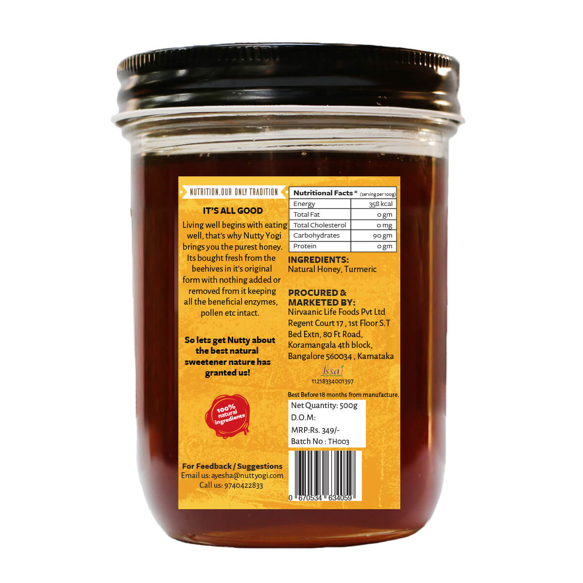 Nutty Yogi Turmeric Honey