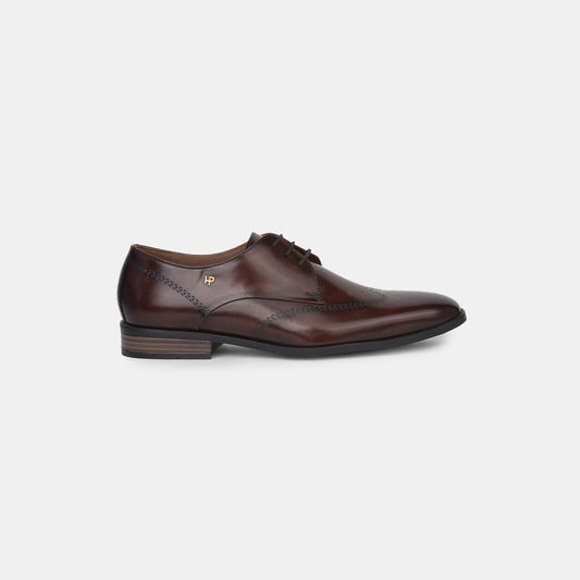 Hush Puppies Brown Derby Formal Shoes for Men Style 8244204