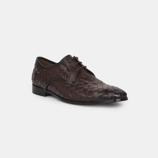 Hush Puppies Brown Derby Formal Shoes for Men Style 8244998