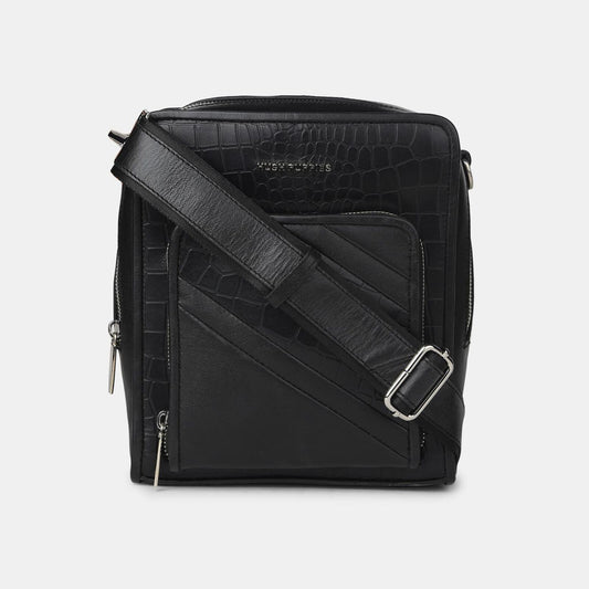 Hush Puppies Black Hand Bag for Men Style 9906042