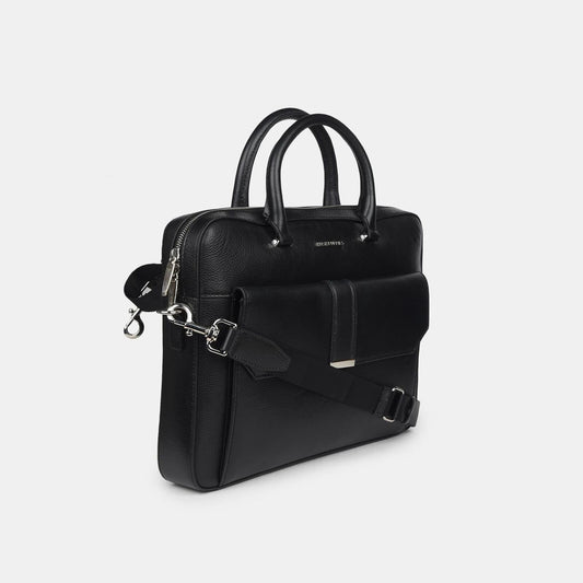Hush Puppies Black Laptop Bag for Men Style 9906054