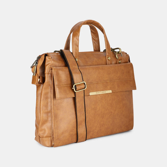 Hush Puppies Tan Laptop Bag for Men Style 9913111