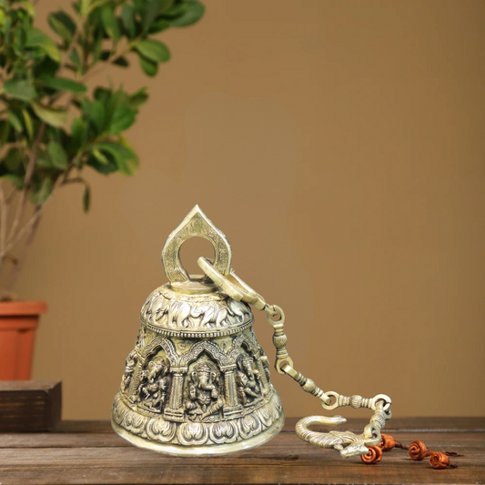 Brass Wall Bell | Hanging Ghanta 15.28Kg - PUSHMYCART