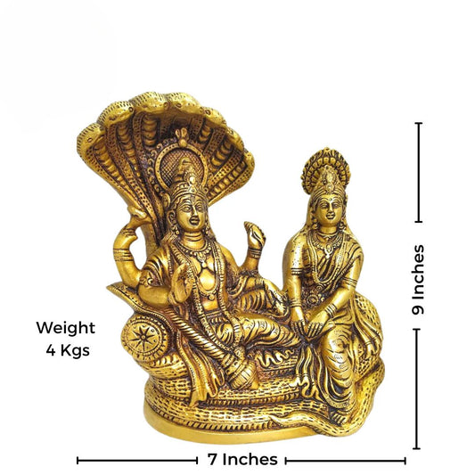 Tamas Brass Lakshmi Narayan Idol - A Beautiful and Auspicious Addition to Your Home Decor - PUSHMYCART