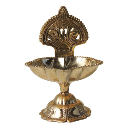 Brass Table Decor Trishul Deepak 120g - PUSHMYCART