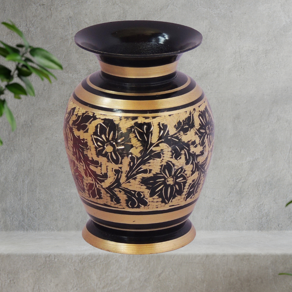 Brass Flower Pot Vase 0.21Kg - PUSHMYCART